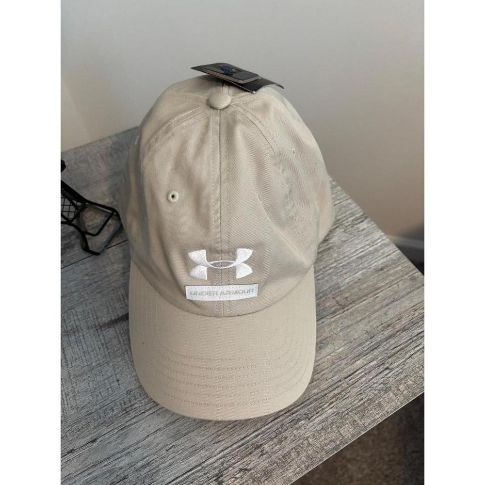 NWT Under Armour Baseball Cap Tan UA Logo Adjustable Strap Casual Cotton